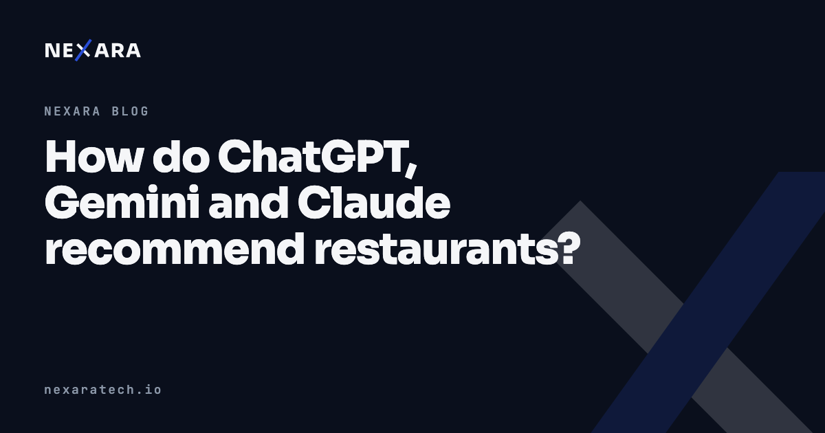 How do ChatGPT, Gemini and Claude recommend restaurants?