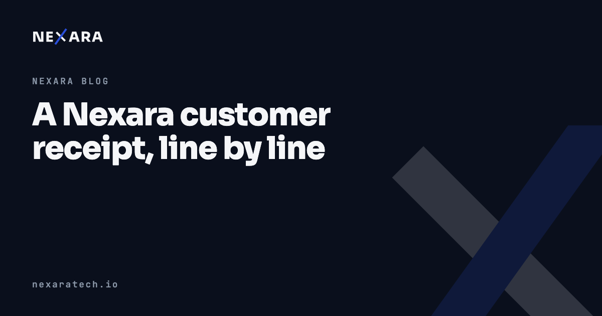 A Nexara customer receipt, line by line