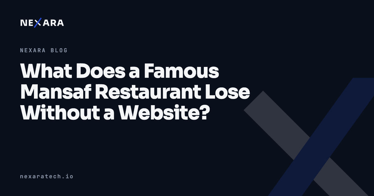 What Does a Famous Mansaf Restaurant Lose Without a Website?