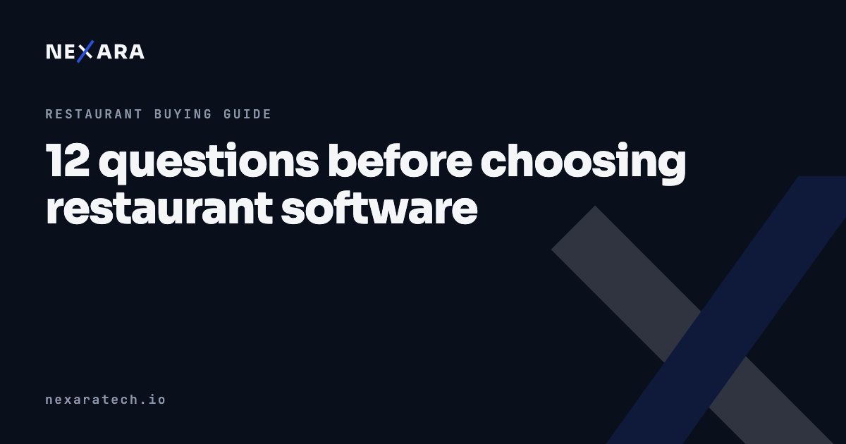 12 questions before choosing restaurant software