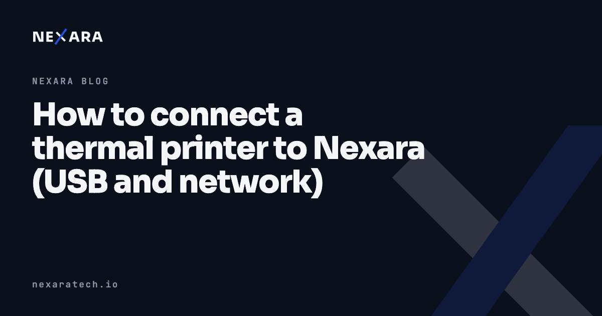 How to connect a thermal printer to Nexara (USB and network)