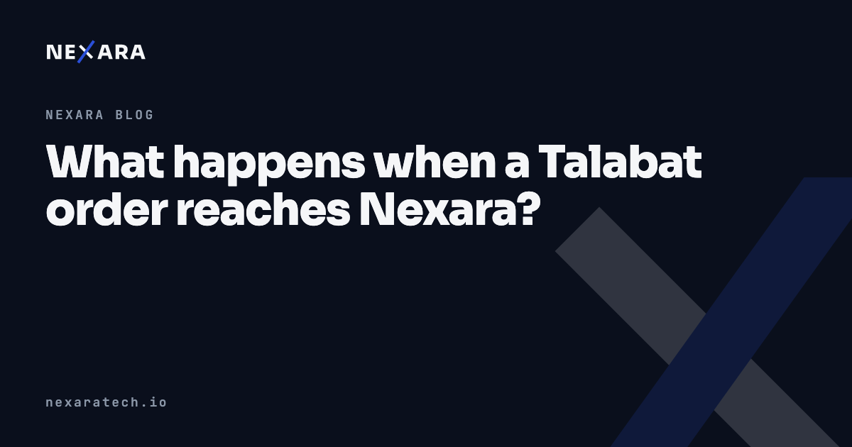 What happens when a Talabat order reaches Nexara?