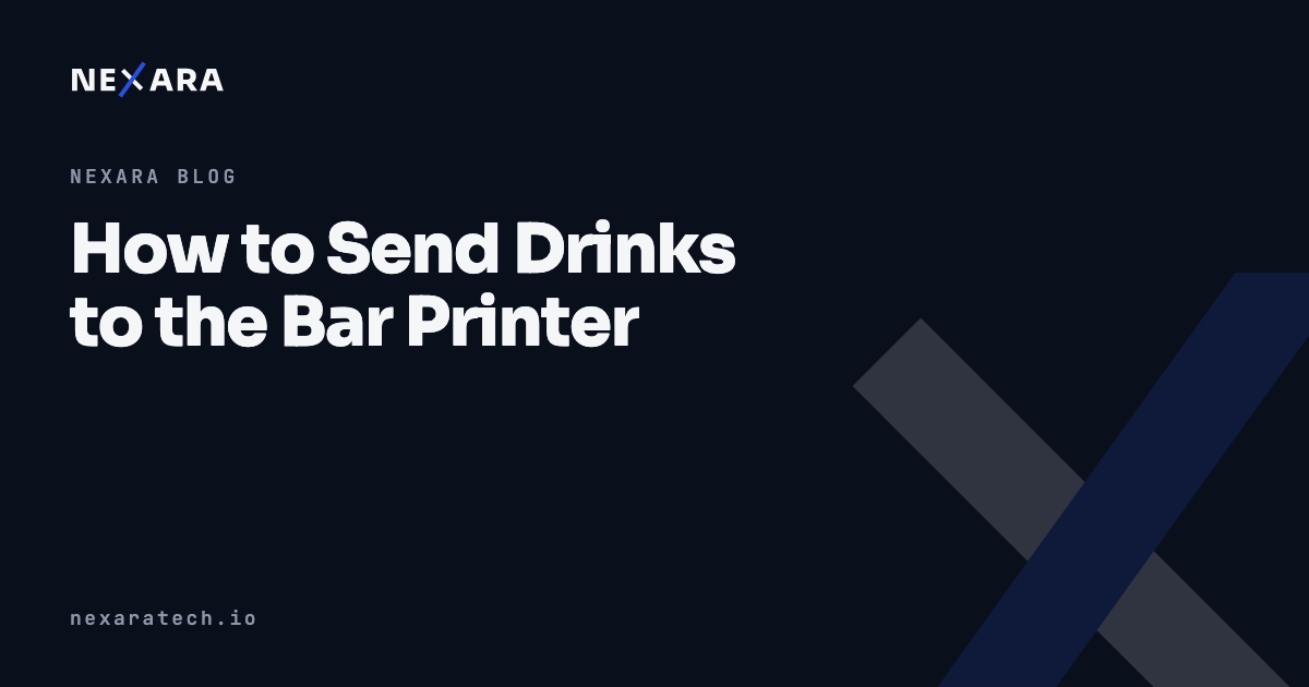 How to Send Drinks to the Bar Printer