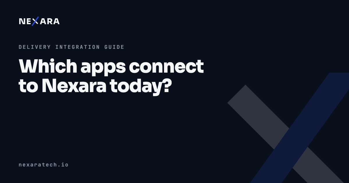 Which apps connect to Nexara today?
