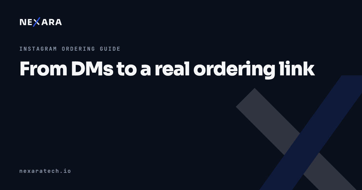 From DMs to a real ordering link