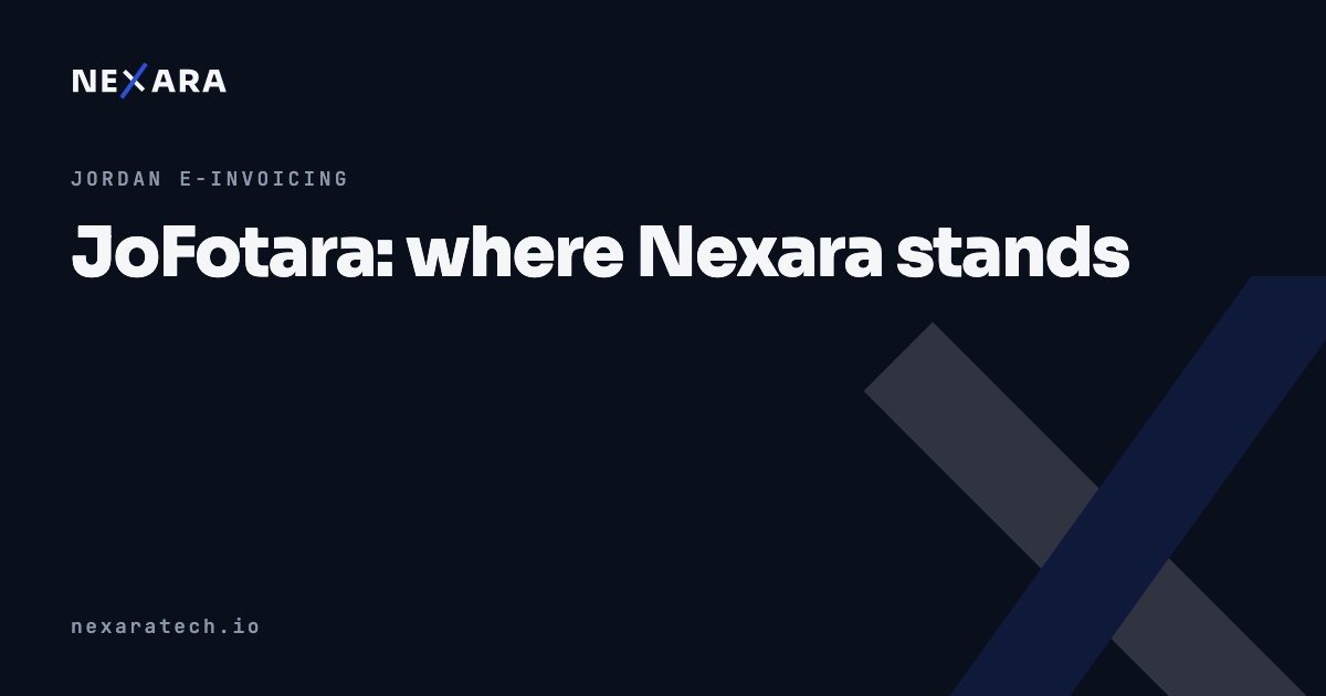 JoFotara: where Nexara stands