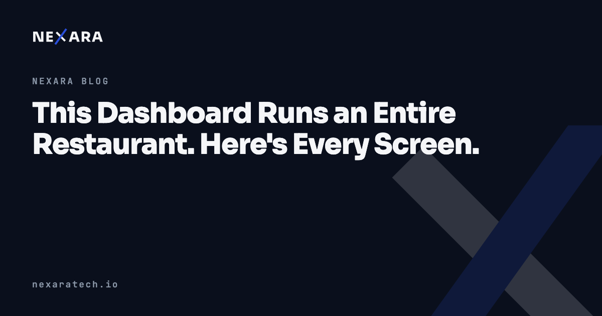 This Dashboard Runs an Entire Restaurant. Here's Every Screen.