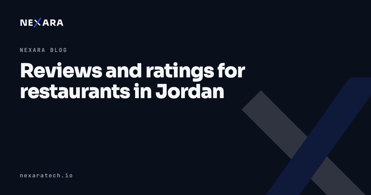 Reviews and ratings for restaurants in Jordan