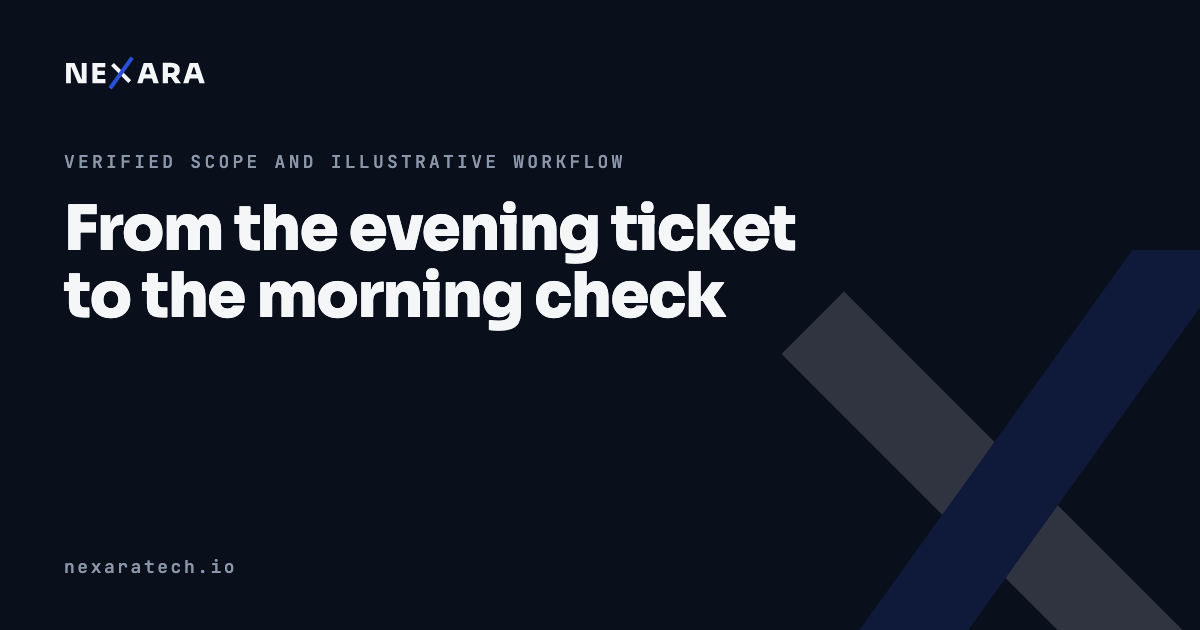 From the evening ticket to the morning check