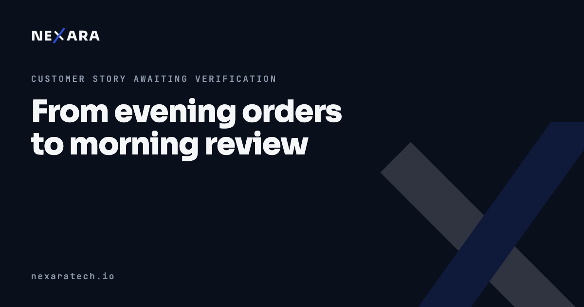From evening orders to morning review