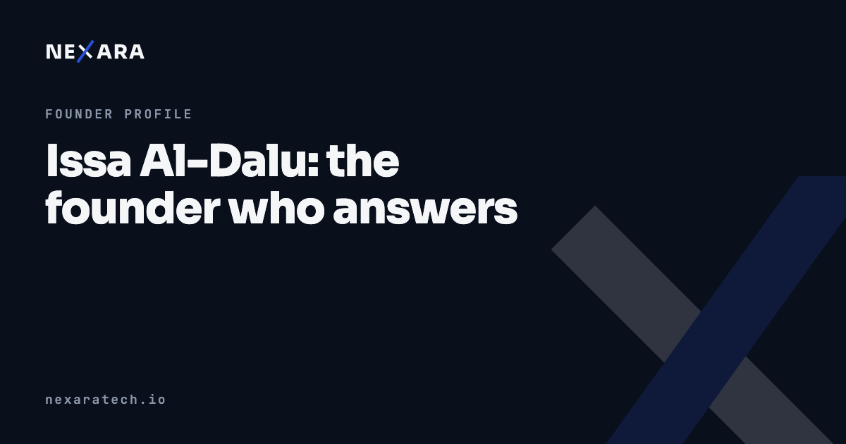 Issa Al-Dalu: the founder who answers